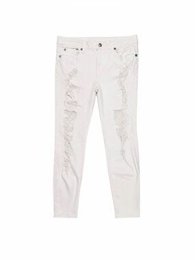 R13 Relaxed Skinny Jeans Women’s Size 29 White Distressed Made in Italy